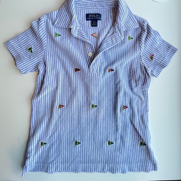 Polo ralph BOYS Bundle 4t Striped Polo/ 5t Sweater - Picture 4 of 5